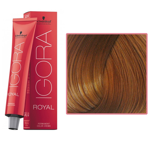 Professional hair dye IGORA Royal 9-7 blonde copper, 60 ml