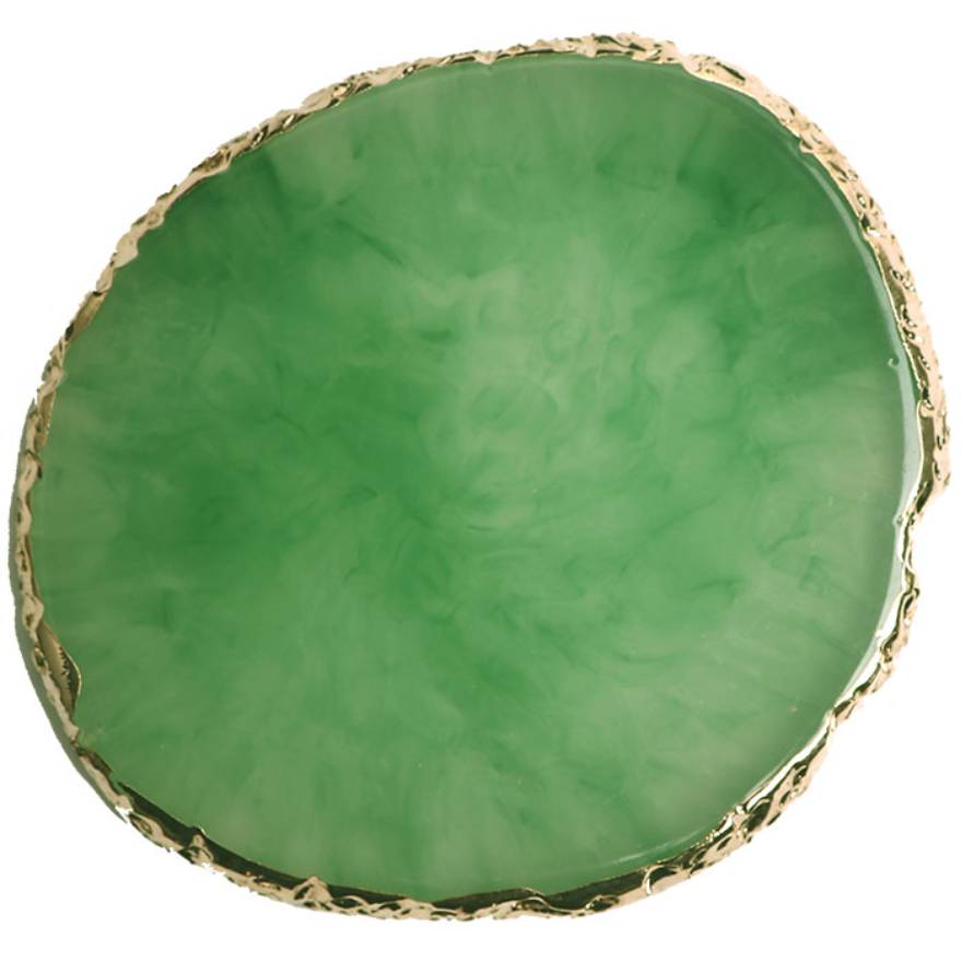 Dilution palette + color board for photo nail design, oval, green