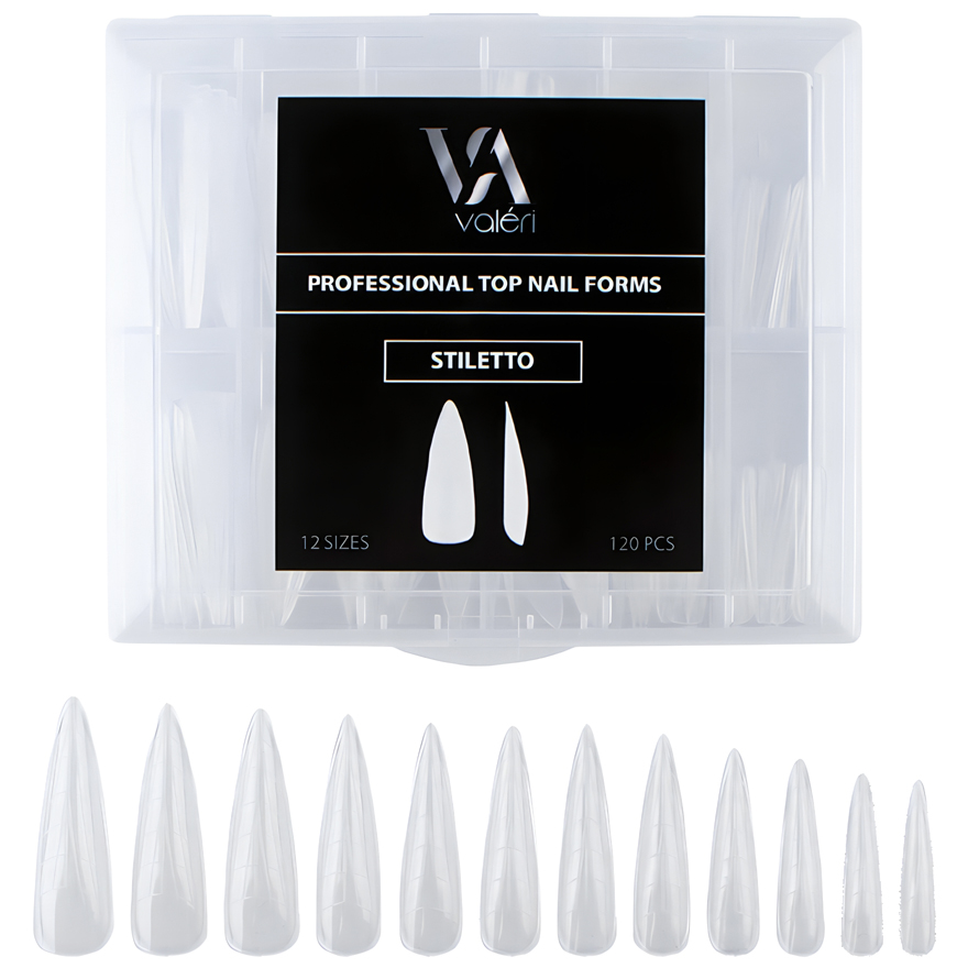 Valeri Верхние формы для наращивания Top Nail Forms Stiletto (120 шт ...