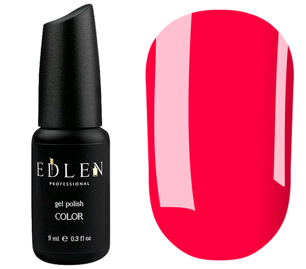 Edlen Gel nail polish 014 (coral red, enamel), 9 ml