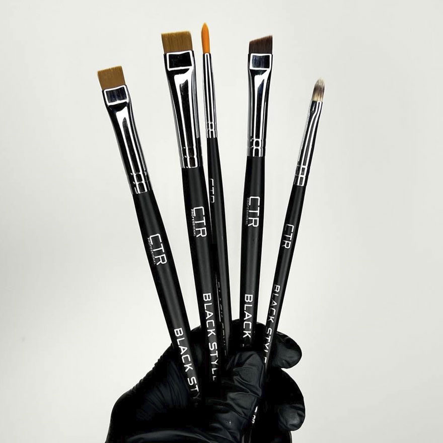 CTR Wide beveled brush for coloring eyebrows LB-05