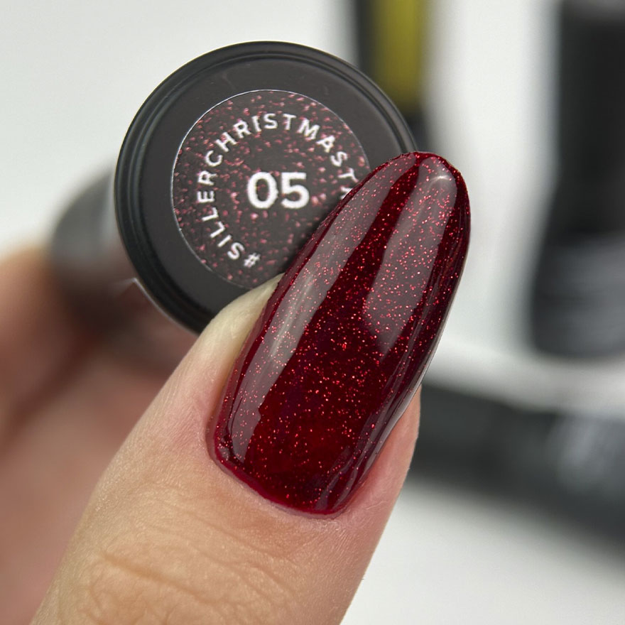 Siller gel varnish No. 037 (warm red, enamel), 8 ml