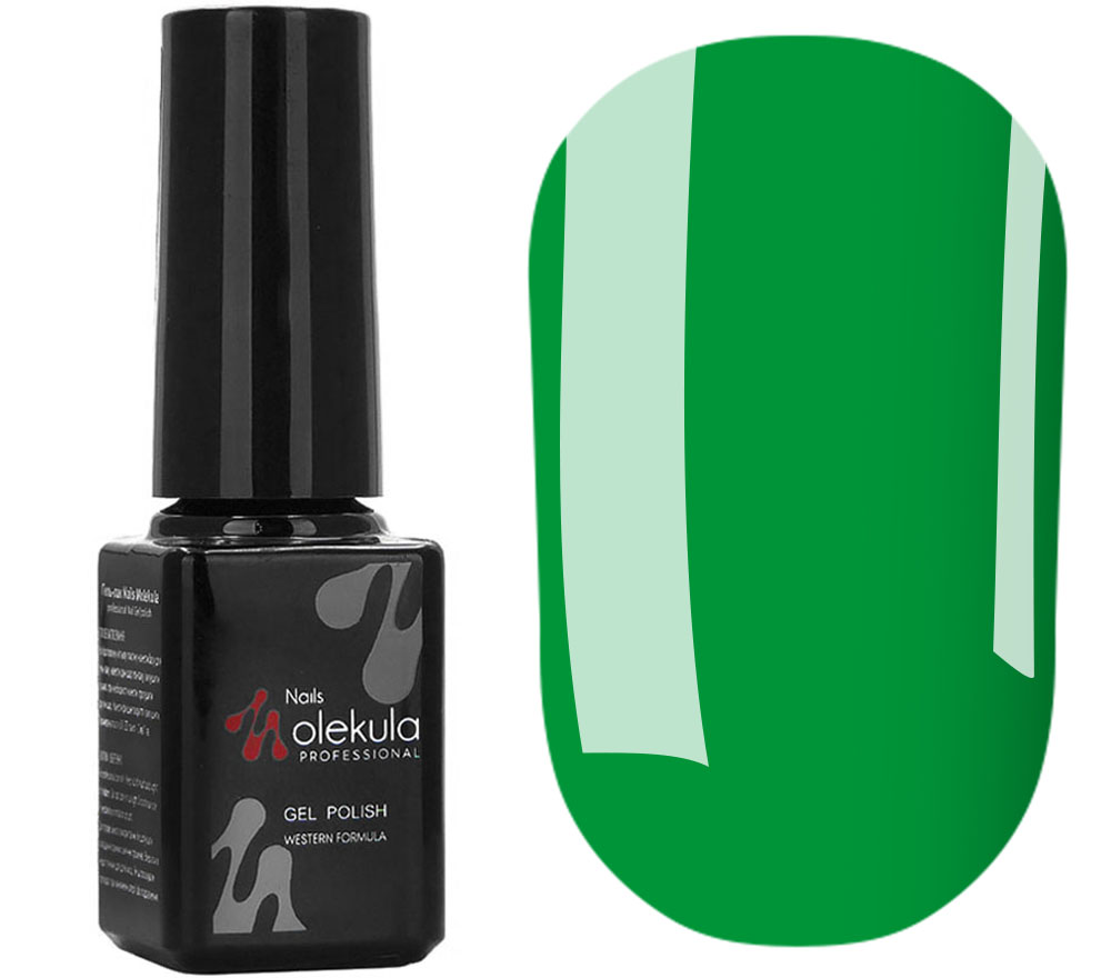 Gel polish Molekula №150 (bright green, enamel), 6 ml