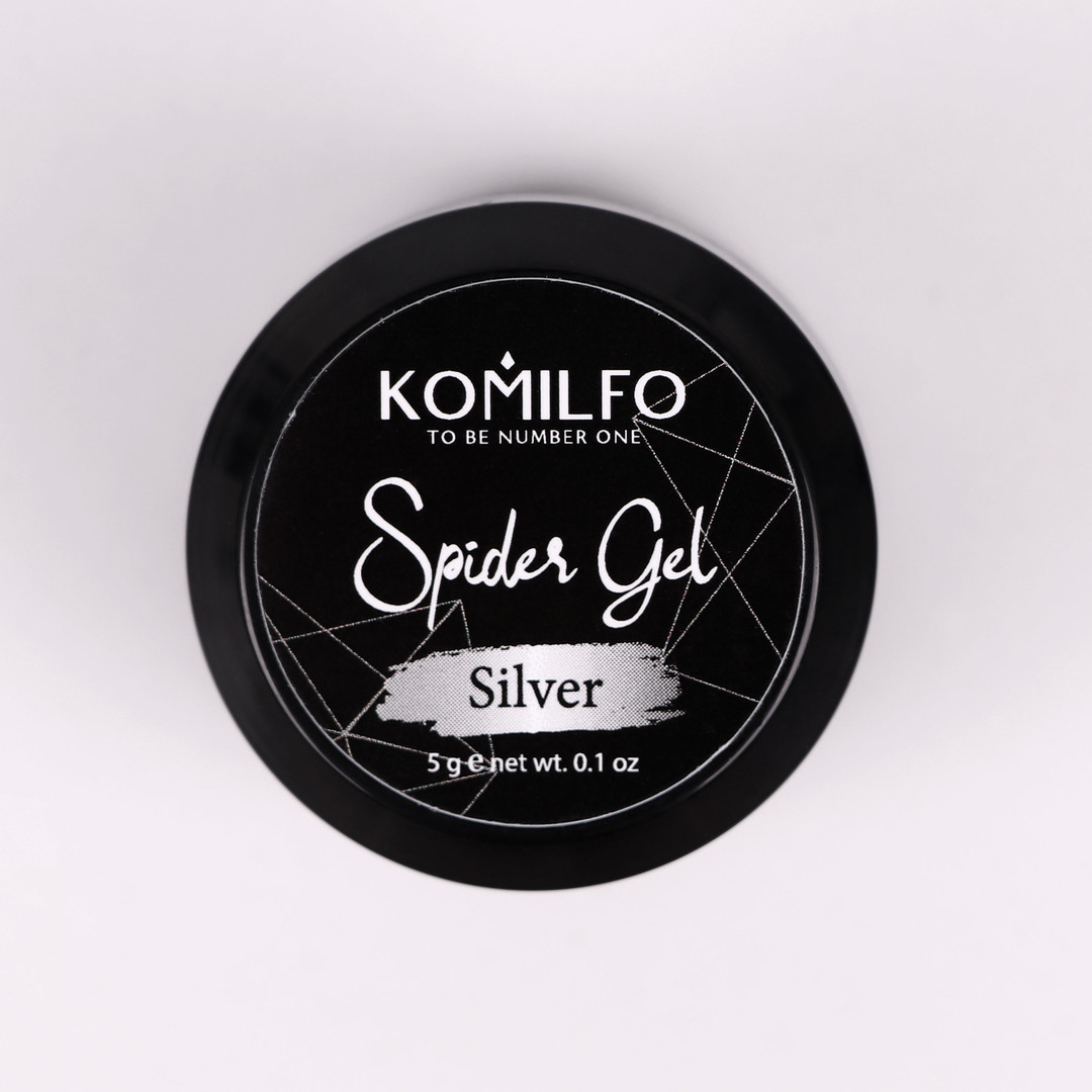 Komilfo Spider Gel Silver, 5 г