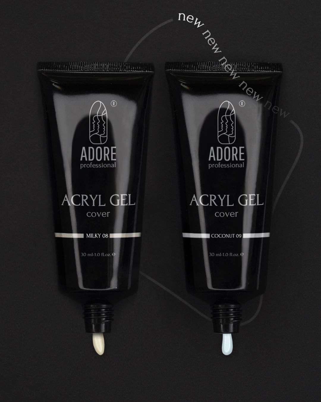 ADORE Acryl Gel №008 (молочный теплый), 30 мл