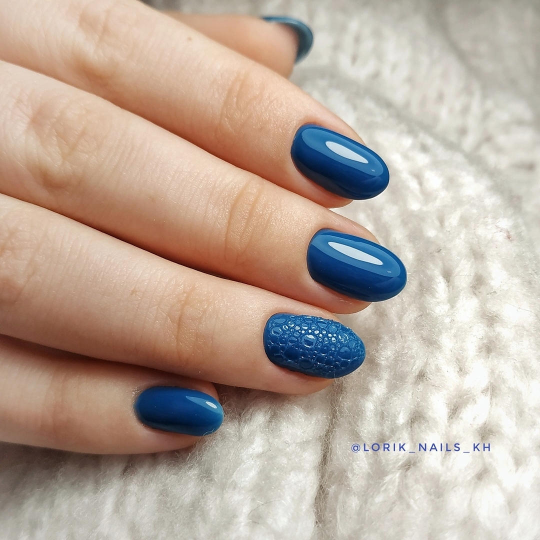 Kira Nails gel varnish No. 080 (dark azure, enamel), 6 ml