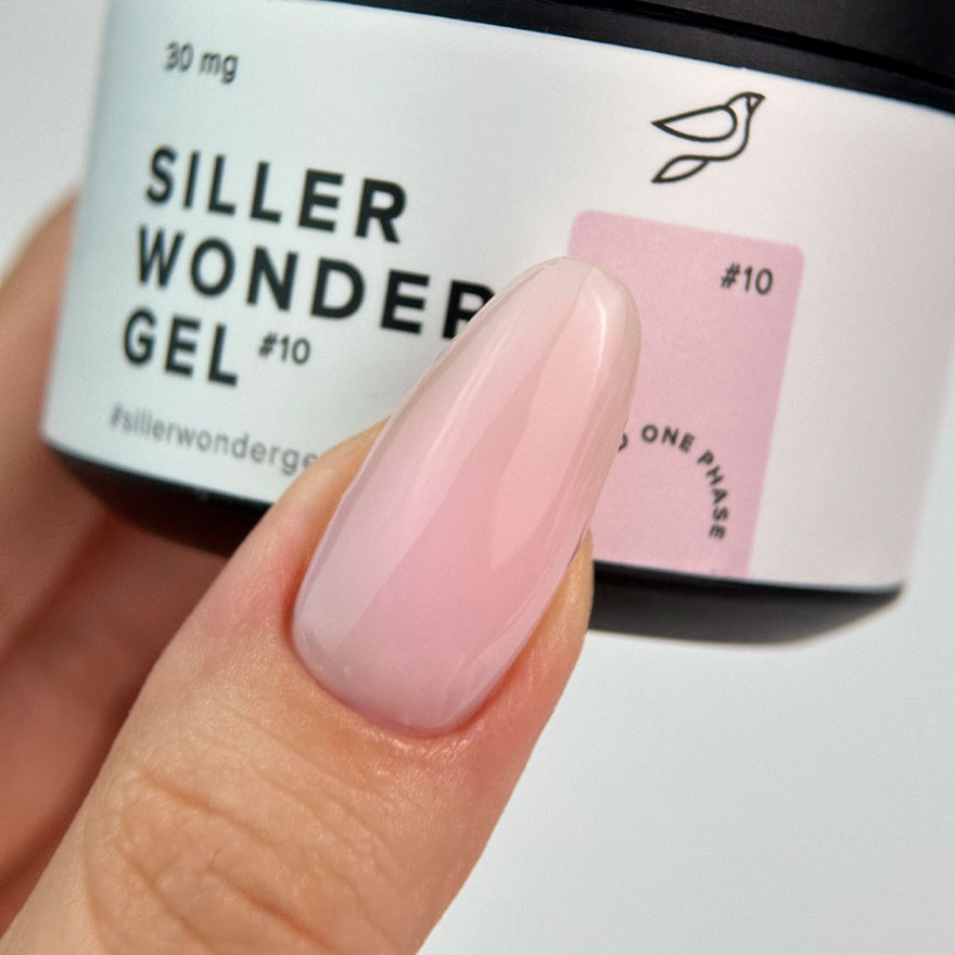 Siller Single-phase LED/UV Wonder Gel Nail Gel No. 10 (light purple), 30 ml