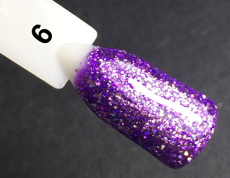Гель-лаки OXXI Star Gel №006 (фиолетовый, с блестками и слюдой), 10 мл