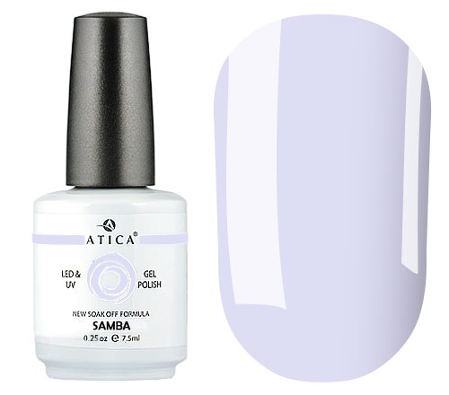 Atica Samba GPM165 gel-varnish (delicate lilac-blue, enamel), 7.5 ml