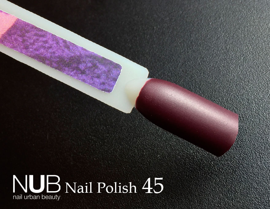 Nail polish NUB 045 Retro Matte (plum-burgundy, matte), 14 ml
