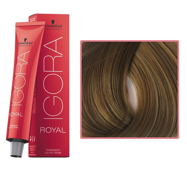Professional hair dye IGORA Royal 7-55 medium blond golden extra, 60 ml