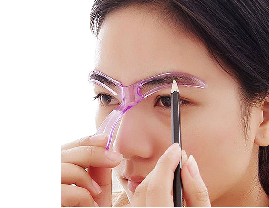 Plastic eyebrow stencil