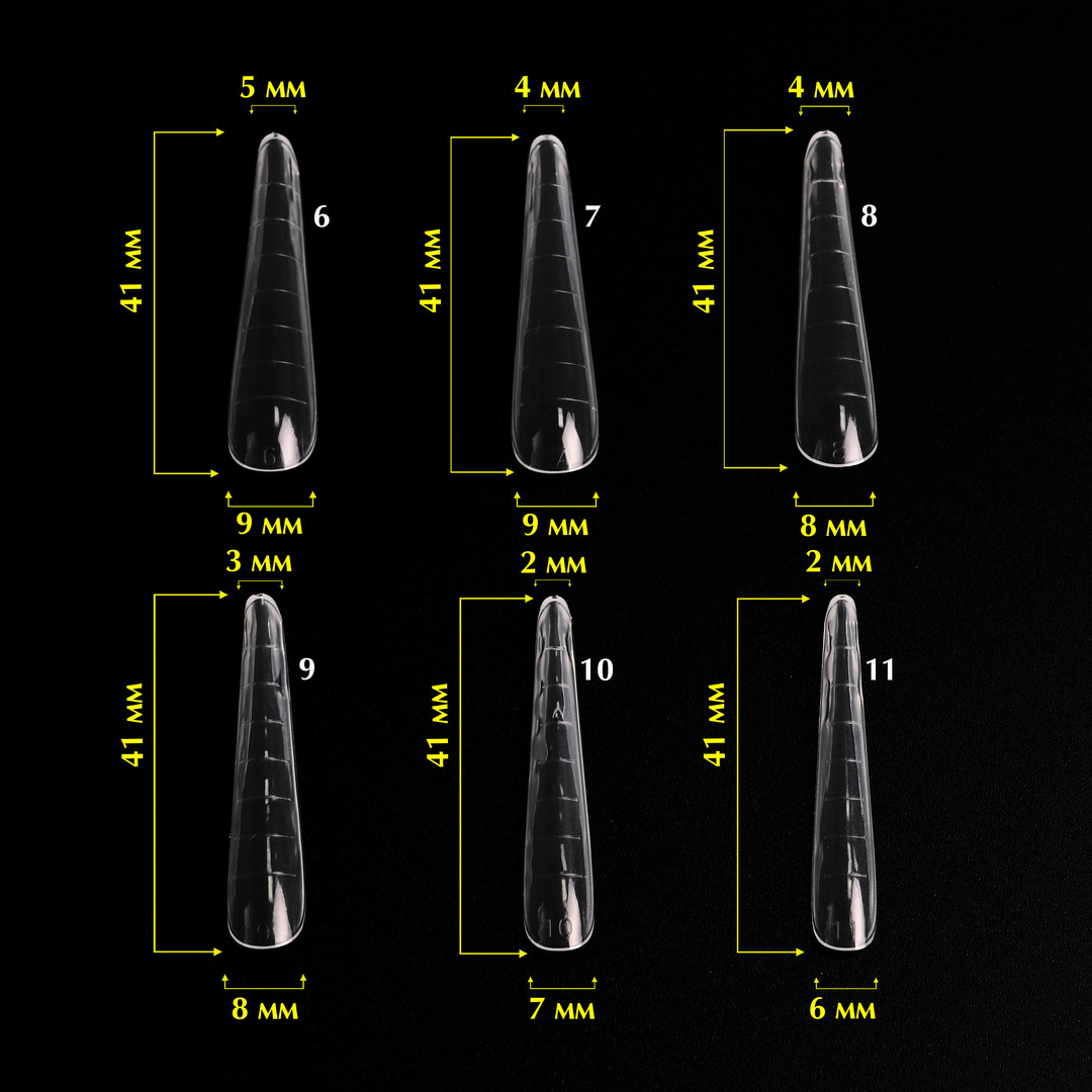 Komilfo Top Nail Forms, Modern - Top Nail Forms, Modern Almond, 120 Pieces