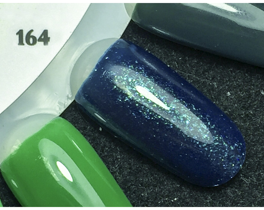 FOX gel varnish No. 164 (greenish-blue with sparkles), 7 ml
