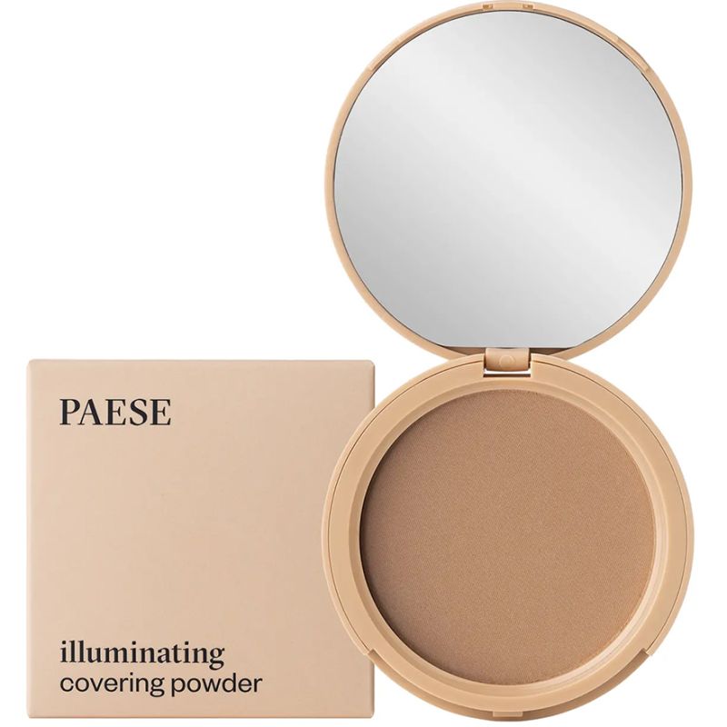 УЦІНКА до 08.2026 Paese Powder Illuminating Covering Компактна тонуюча пудра світловідбиваюча - 3С Golden Beige, 9 г