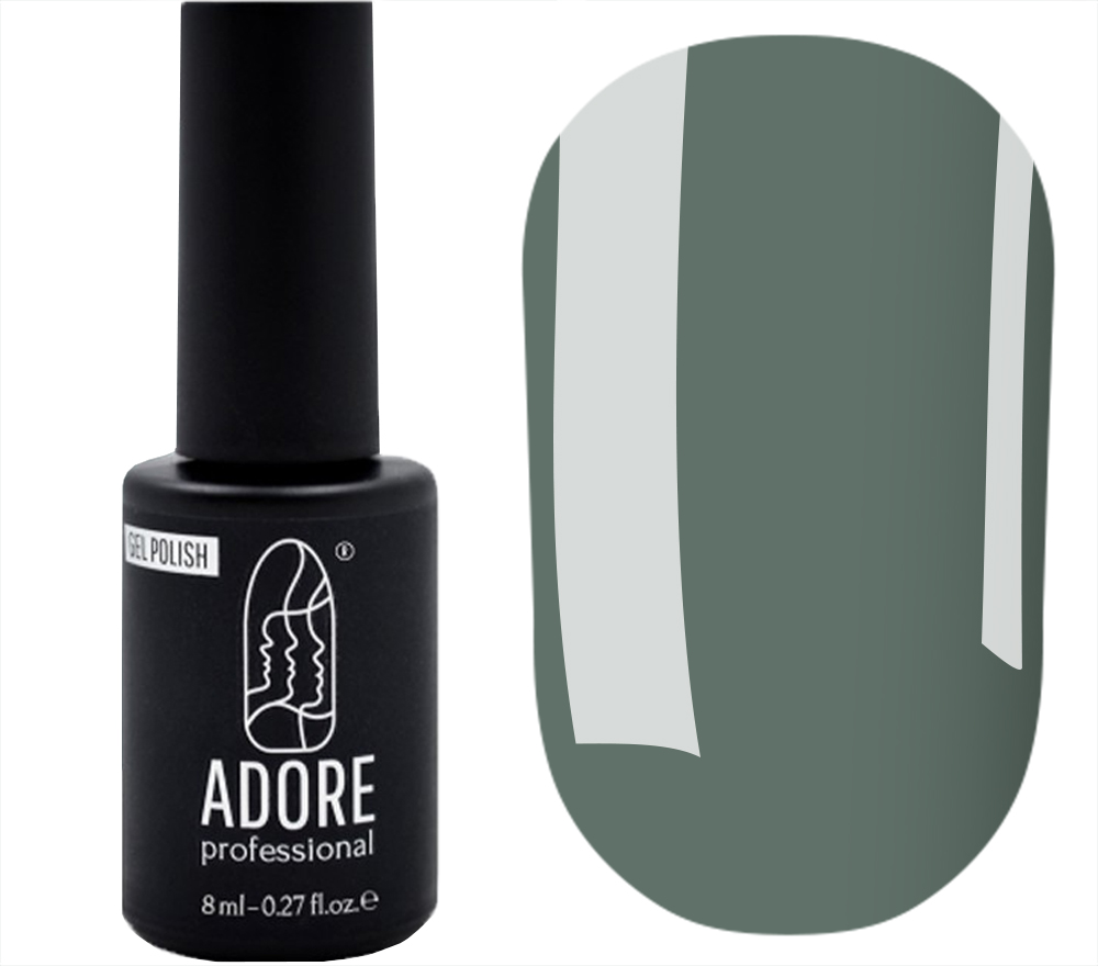 ADORE Professional Гель-лак 502 "thyme" (серо-зеленый, эмаль), 8 мл
