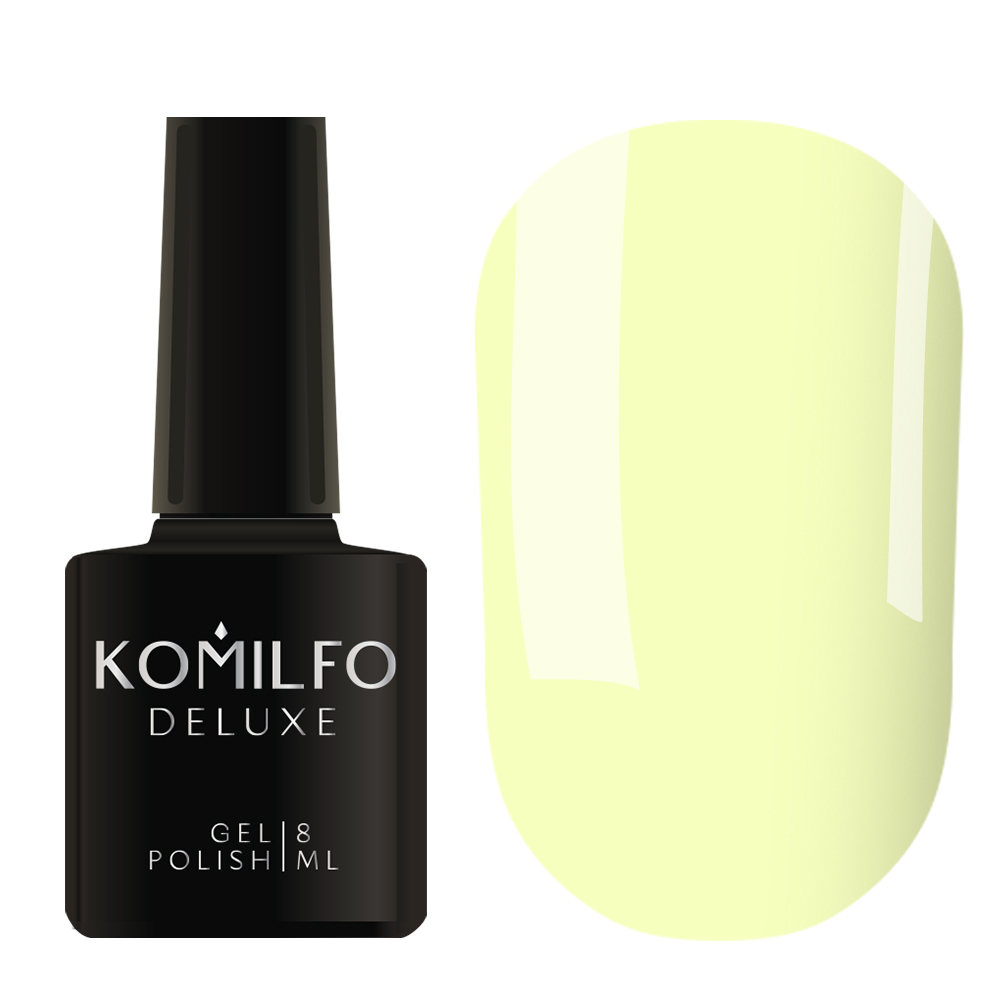 Гель-лак Komilfo Deluxe Series D169 (блідо-жовтий, емаль), 8 мл
