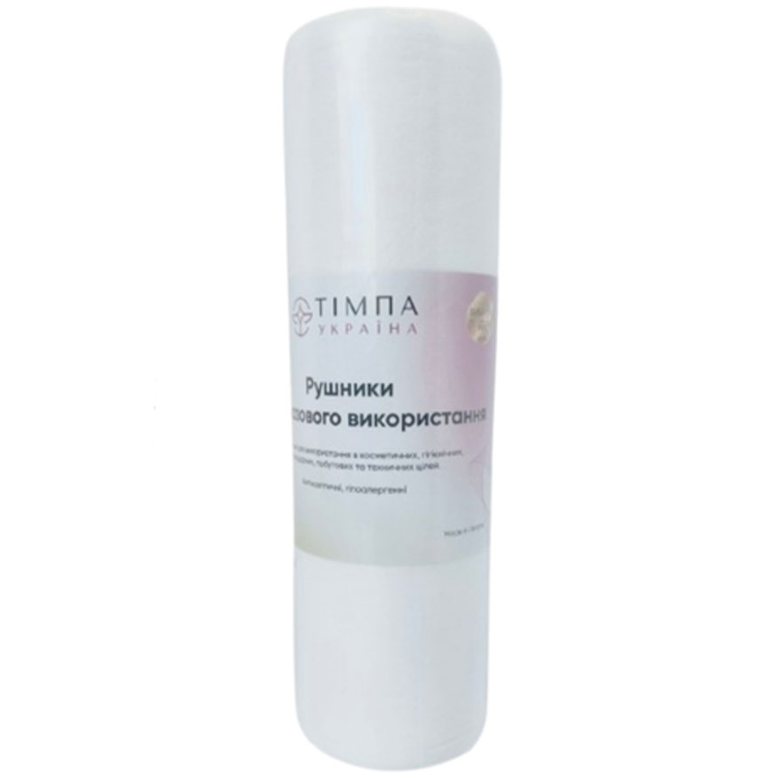 TIMPA Disposable spunlace towels 40x70, mesh (100 pcs/roll)