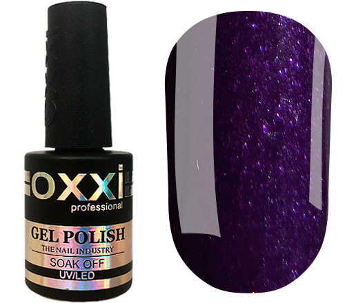 Гель-лак OXXI Professional №044 (темный фиолетовый, микроблеск), 10 мл