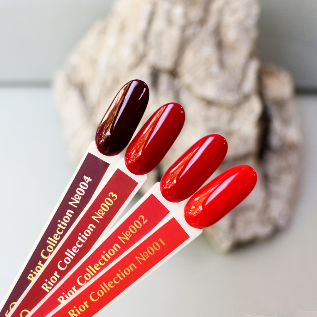 Gel varnish Komilfo Rior Collection 004 (burgundy, enamel), 8 ml