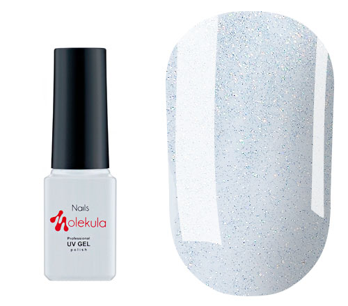 Molekula INSTA gel varnish No. I02 (transparent with glitter), 6 ml