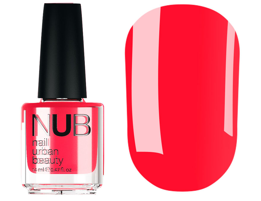 Nail polish NUB 021 Mango Tango (very bright orange-coral, enamel), 14 ml Nail polish NUB 021 Mango Tango (very bright orange-coral, enamel), 14 ml