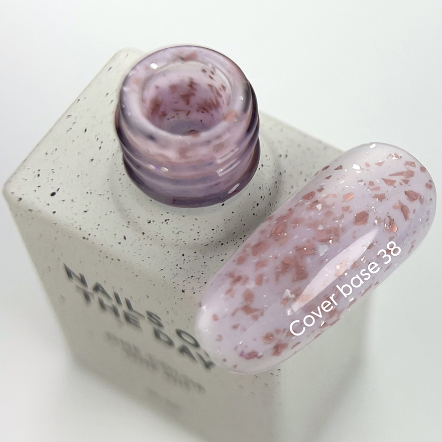 Nails Of The Day Cover base milk No. 05 (milk base with rye shimmer), 10 ml