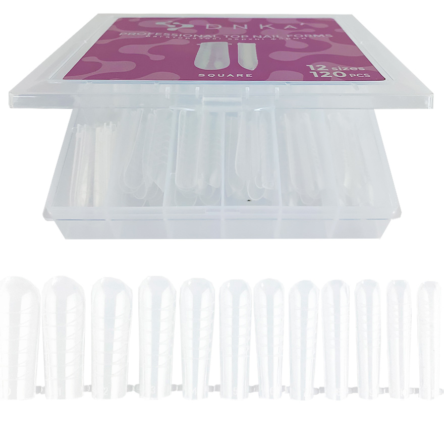 DNKa Верхні форми для моделювання Top Nail Forms Square, 120 шт