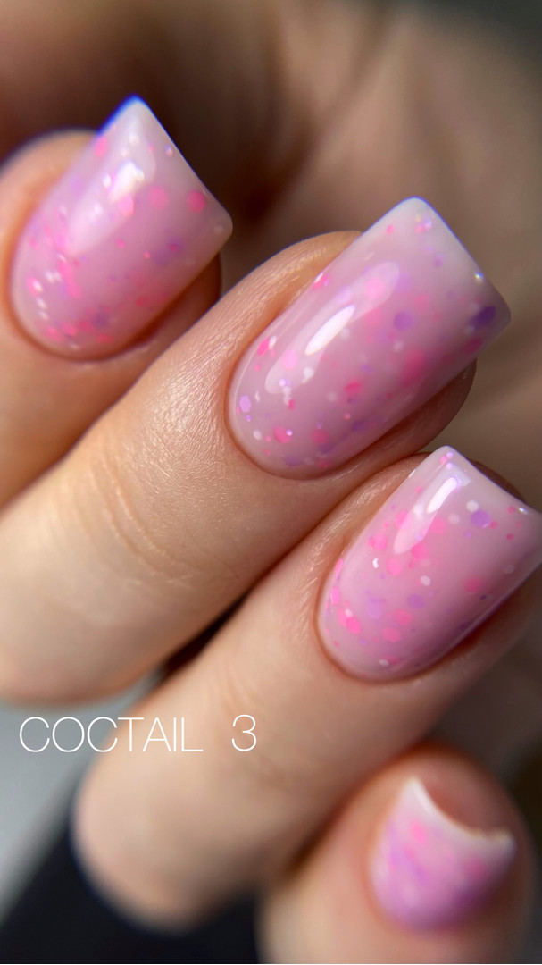 SAGA professional COCTAIL BASE 03 (світло-рожевий з пластівцями), 13 мл