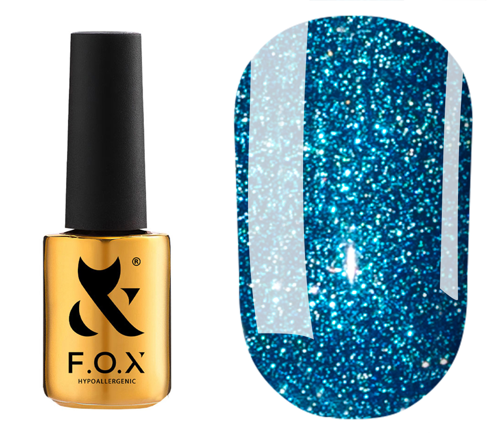 FOX Gel Polish Masha Efrosinina New Year No. 038 (bright blue, reflective), 7 ml