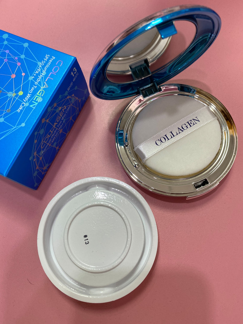 ENOUGH Collagen Premium Hydro To Way Cake SPF50+/PA++, пудра №13 + сменный блок