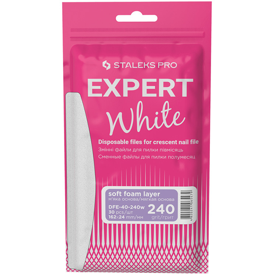 Staleks Pro - Set of replacement files EXPERT 40 240 white, 30 pcs