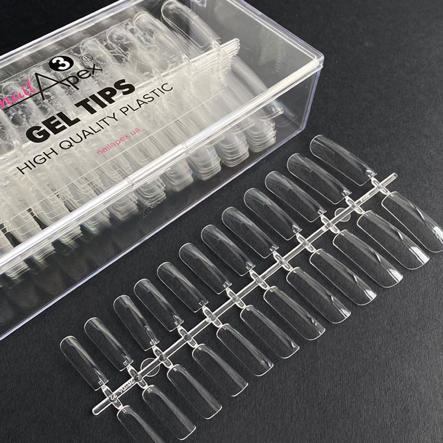 Nailapex Gel tips square №3, 360 pcs.