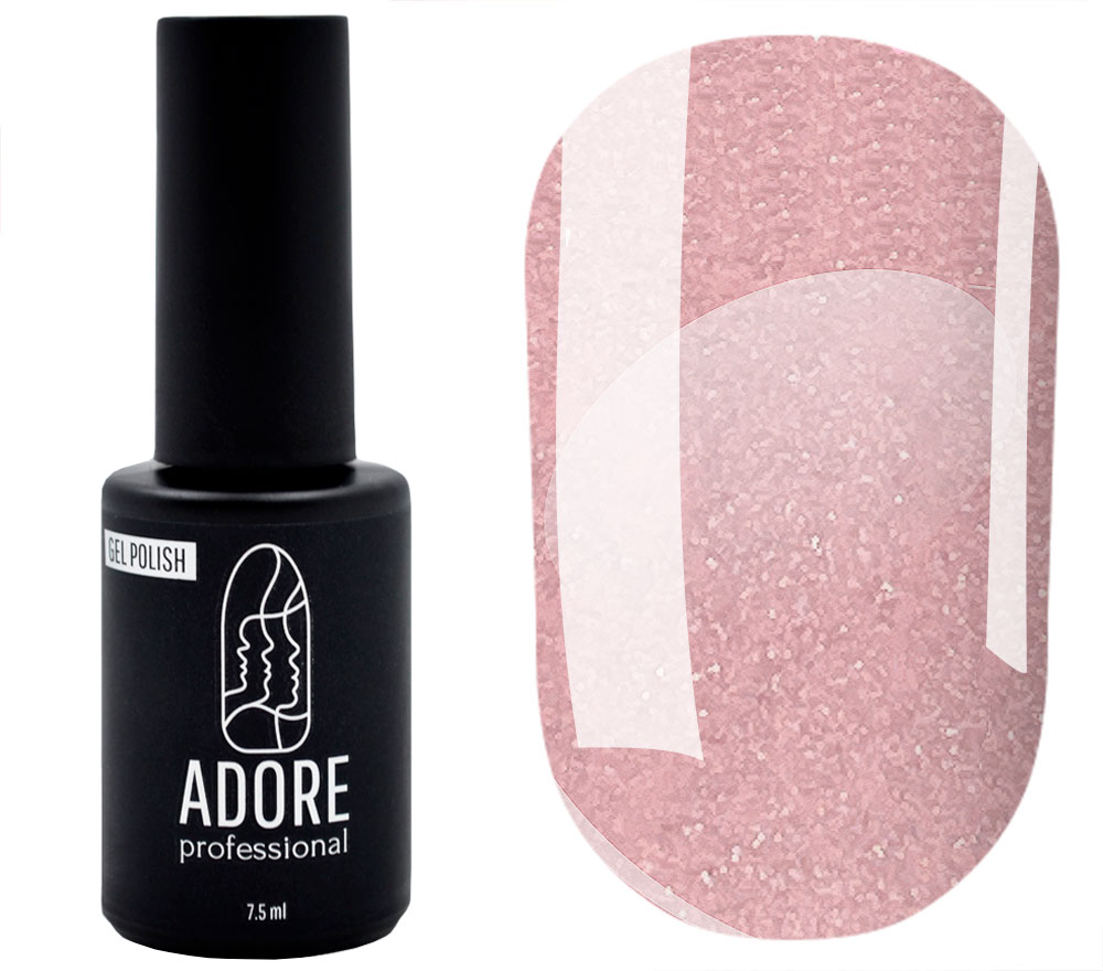 Gel polish ADORE Professional №S-004 (beige-pink, micro glitter), 8 ml