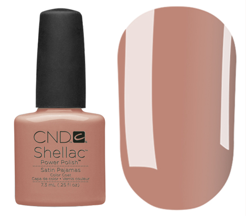 CND Гель-лак для ногтей Shellac Satin Pajamas (пастельный темный бежево-розовый, эмаль), 7,3 мл CND Гель-лак для ногтей Shellac Satin Pajamas (пастельный темный бежево-розовый, эмаль), 7,3 мл