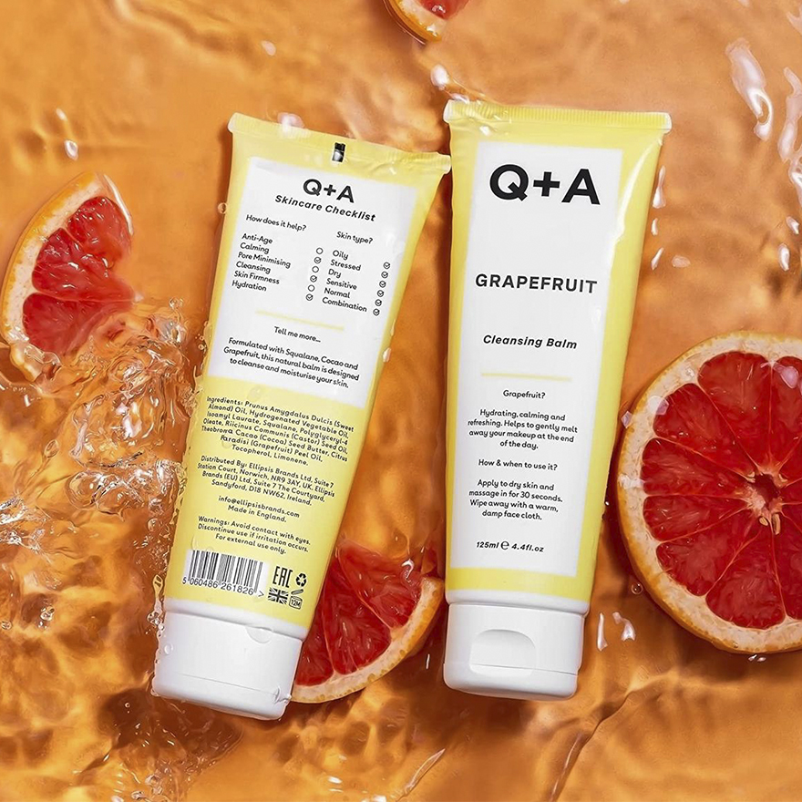 УЦЕНКА до 05.2026 Q+A Бальзам очищающий Grapefruit Cleansing Balm, 125 мл