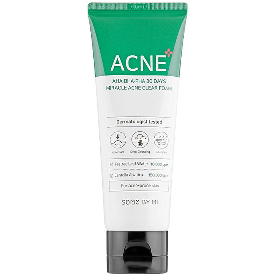 Some By Mi AHA-BHA-PHA 30 Days Miracle Acne Clear Foam Очищаюча піна для вмивання, 100 мл