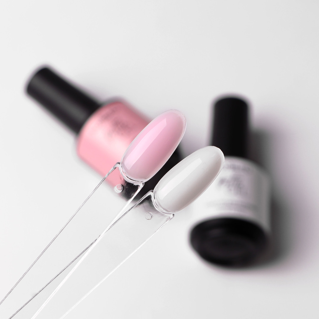 Komilfo Bottle Gel Milky White Intense with brush, 15 ml