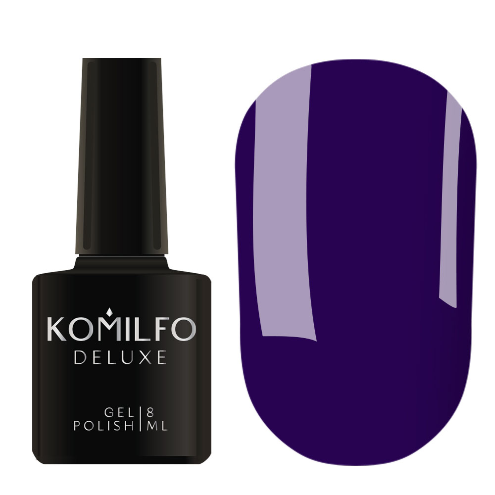 Гель-лак Komilfo Deluxe Series D126 (темно-синій, емаль), 8 мл Гель-лак Komilfo Deluxe Series D126 (темно-синій, емаль), 8 мл