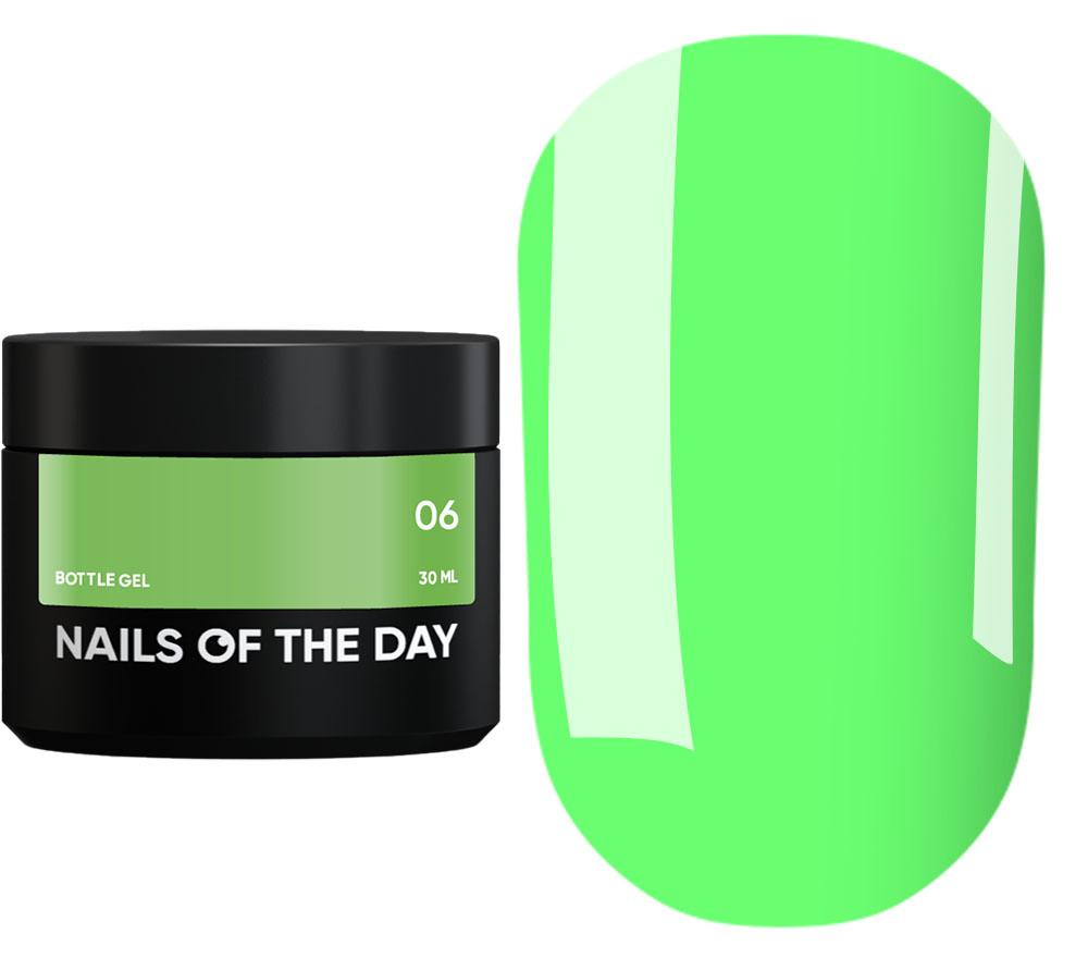 Nails Of The Day Bottle Gel №06 (light green), 30 ml