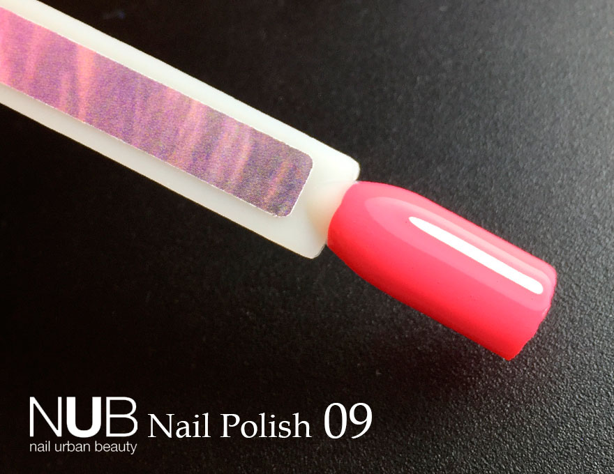 NUB 009 Life's a Beach nail polish (rich coral pink, enamel), 14 ml