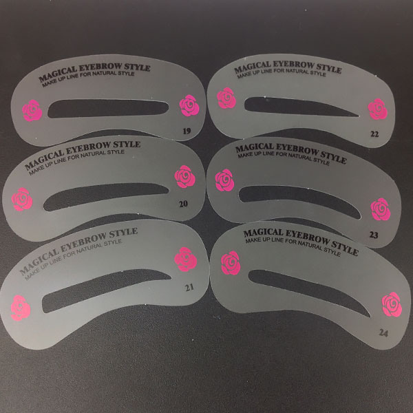 Set of stencils for eyebrows 24 shapes Set of stencils for eyebrows 24 shapes