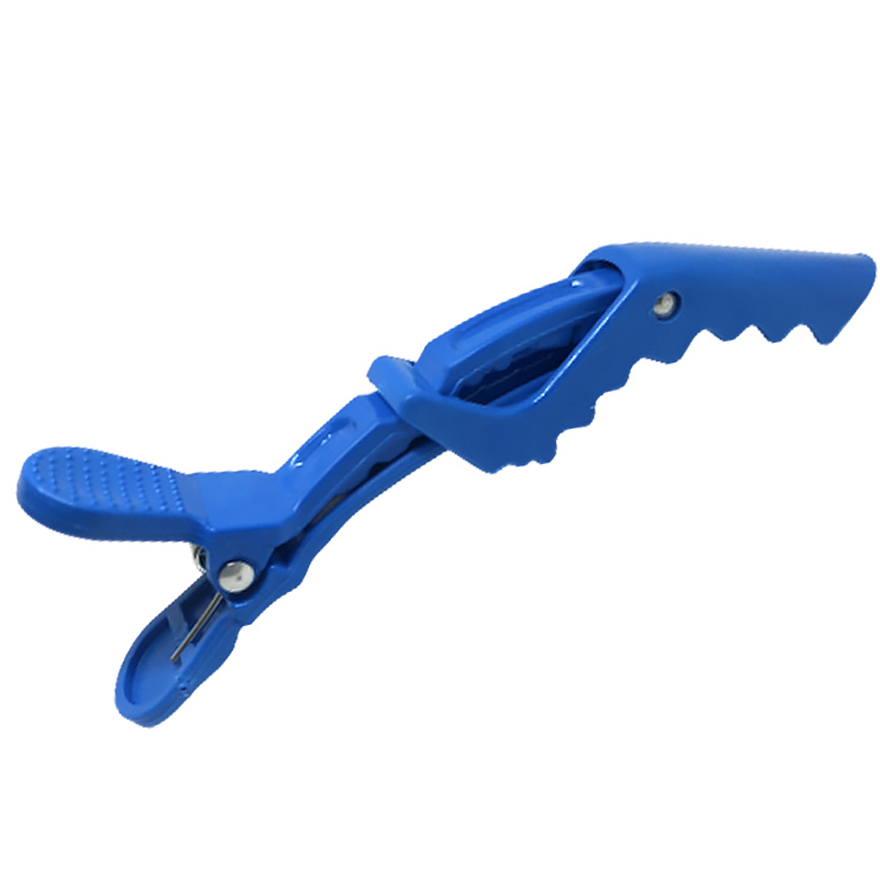Hair clip (plastic crocodile), blue