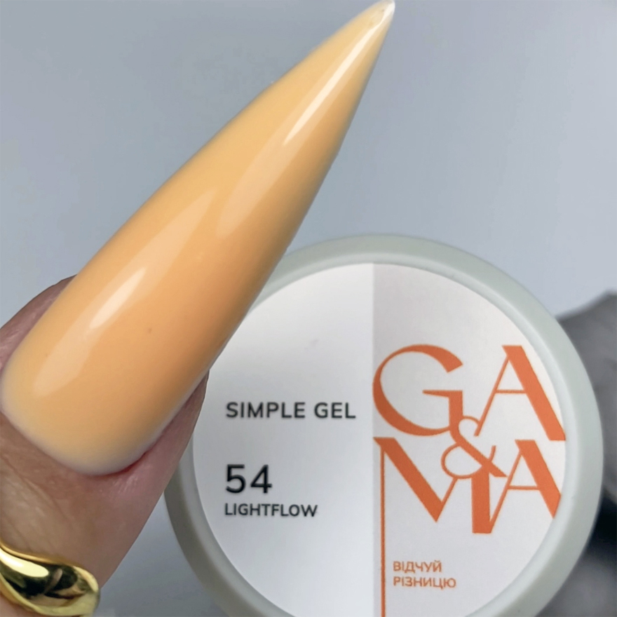 GA&MA Гель сімпл Simple gel 054 Lightflow 15 мл GA&MA Гель сімпл Simple gel 054 Lightflow 15 мл