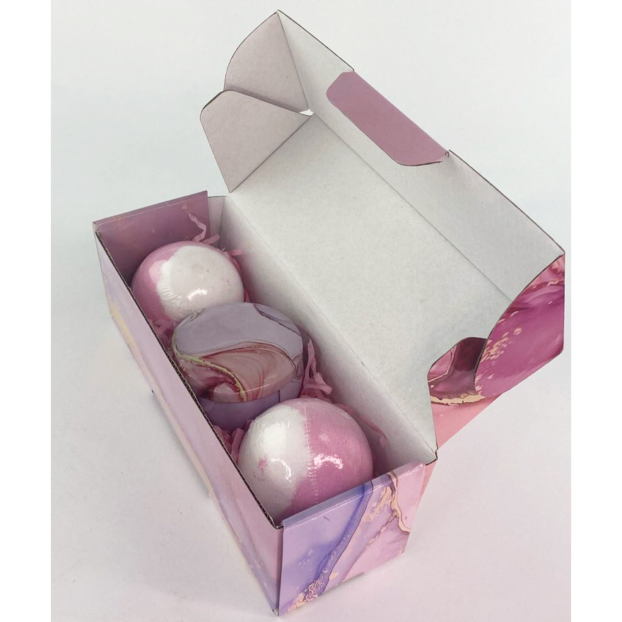 Amoreshop Spa set (candle with crystals and flowers and bath bombs) Spa set