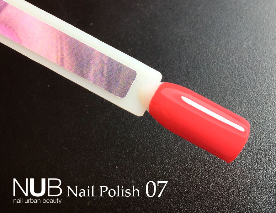 NUB 007 Red Room nail polish (red coral, enamel), 14 ml