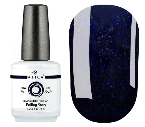 Gel varnish Atica Falling Stars GPM86 (blue, micro-shine), 7.5 ml