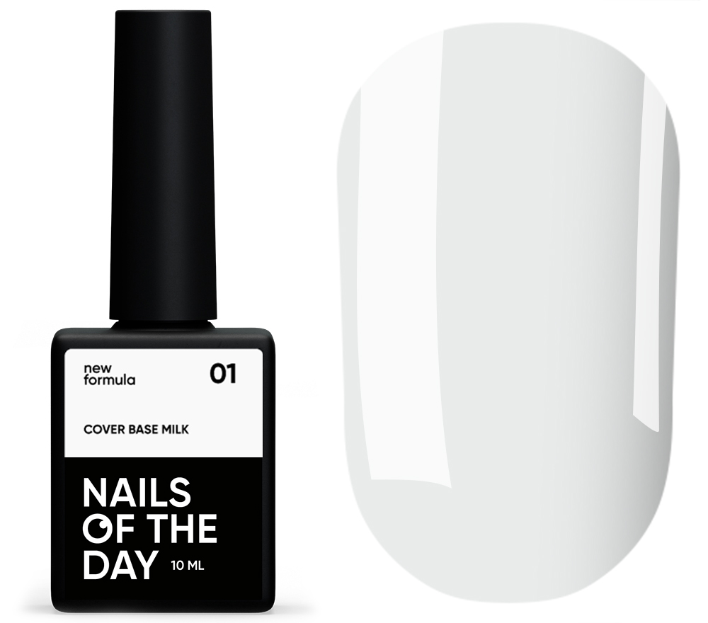 Nails Of The Day Nail base Cover base No. 01 milk (translucent cold-milky), 10 ml