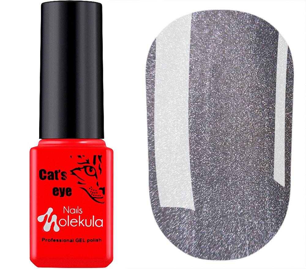 Molekula DIAMOND gel varnish No. 501 (silver, with sparkles and mica), 6 ml