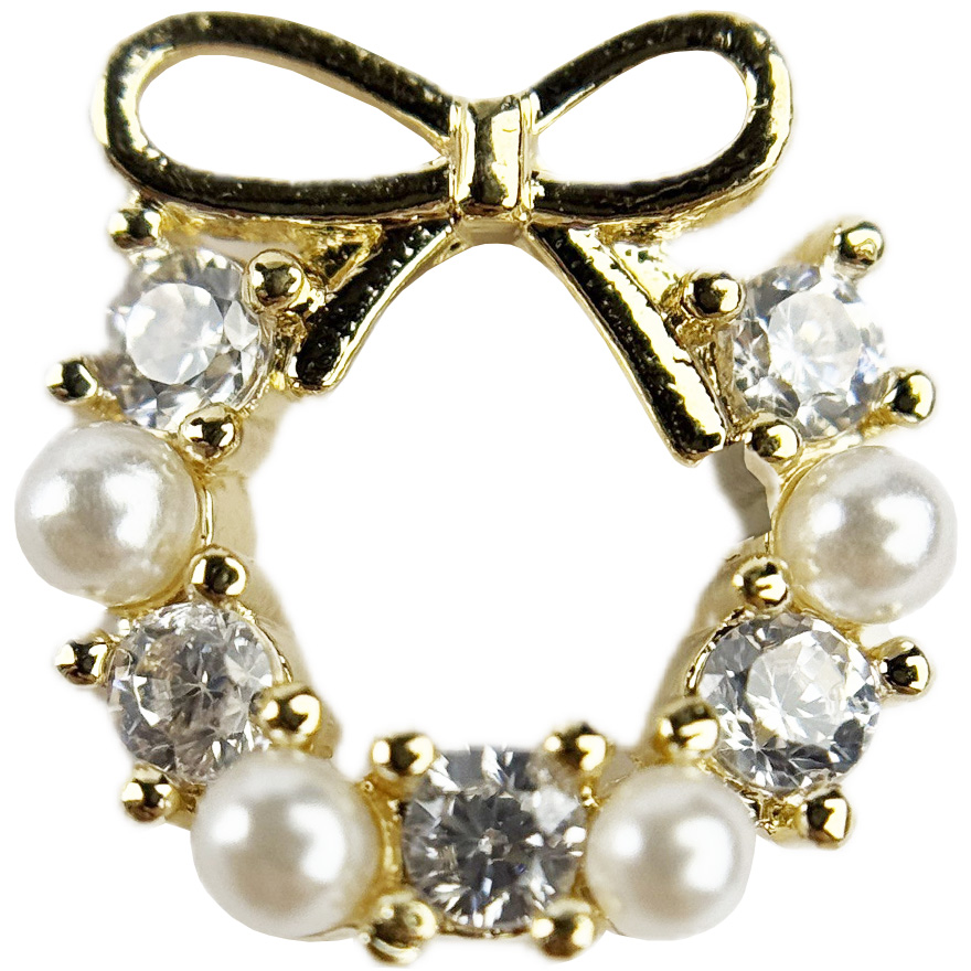 Декор для ногтей Christmas wreaths accessories, Gold, 10 х 10 мм